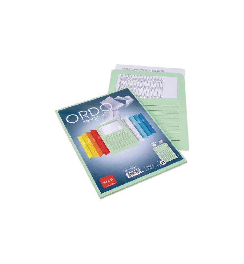 ELCO - Pochette transparente Ordo Classico A4 Herbe verte, 10 pièces