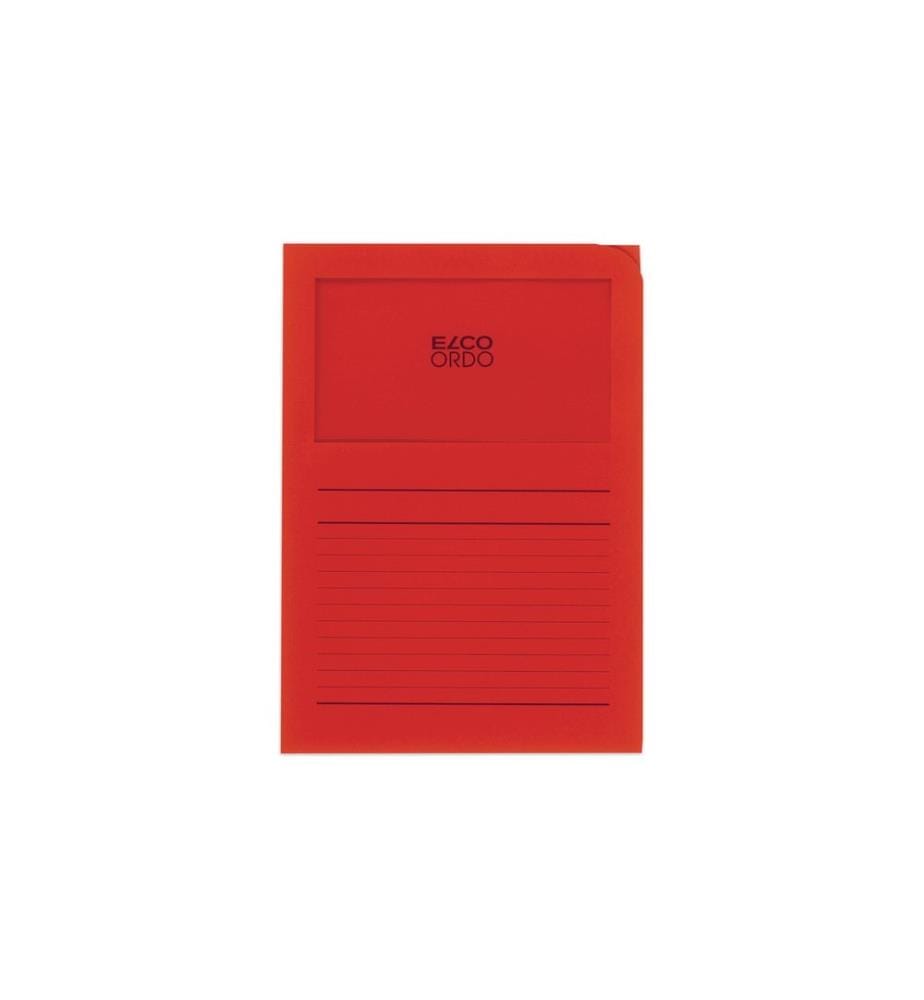 ELCO - Pochette transparente Ordo Classico A4 Rouge, 10 pièces