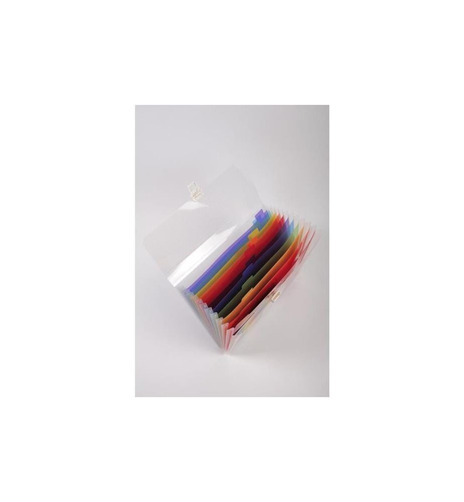 EXACOMPTA - Classeur à soufflet Crystal A4, Transparent