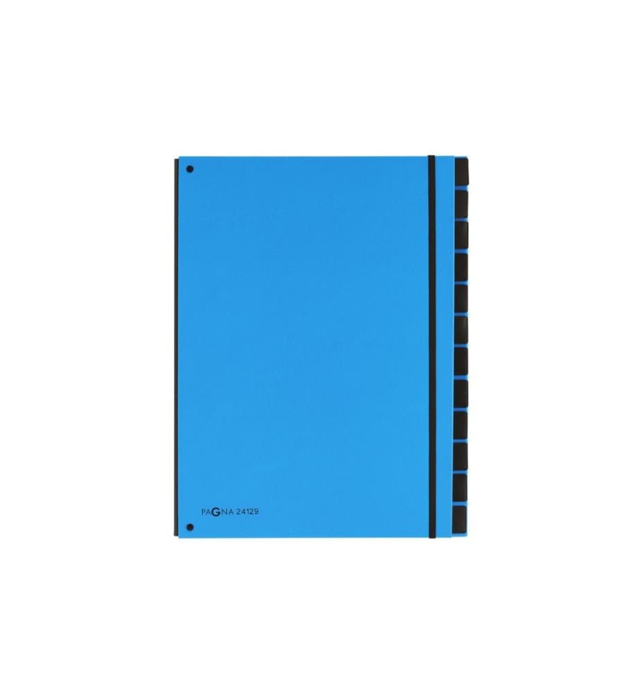 PAGNA - Classeur à compartiments A4 Trend, Bleu clair, 12 compartiments