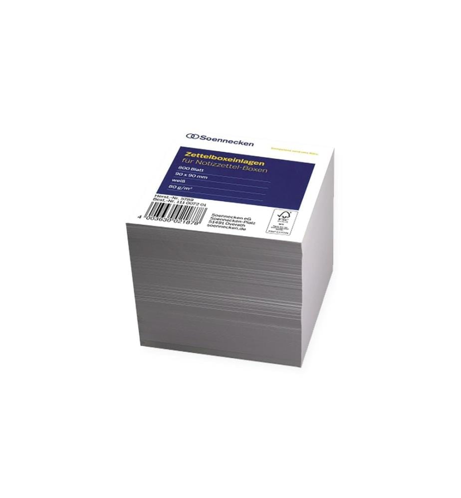 Soennecken - Accessoire Bulletin de remplacement 9 x 9 cm, 800 feuilles