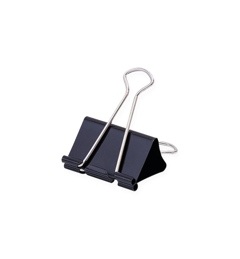 Soennecken - Pince à papier 25 x 11 mm, noir, 12 pièces