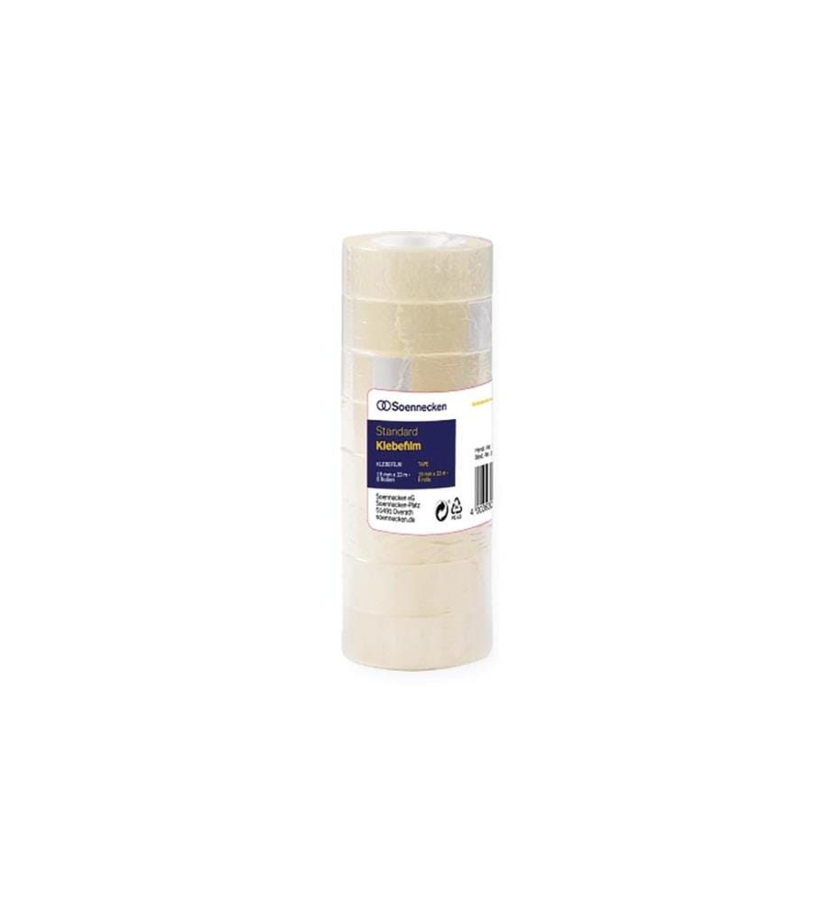 Soennecken - Klebeband 8 Stück, 19 mm x 33 m, Transparent
