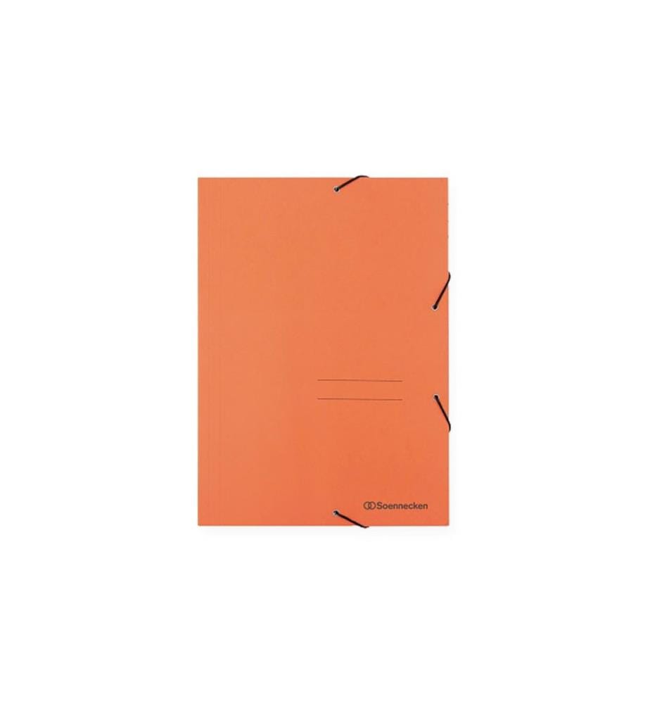 Soennecken - Gummibandmappe A4, Orange, 3 Klappen