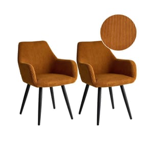 Esszimmerstuhl 2er Set MORI Cord Orange
