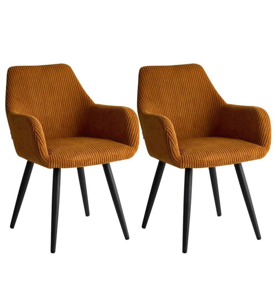 Esszimmerstuhl 2er Set MORI Cord Orange