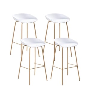 Set mit 4 Barstühlen VENLO Weiss