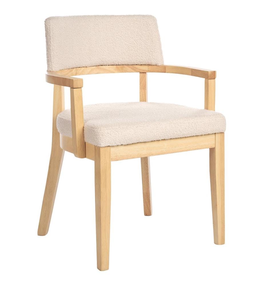 Esszimmerstuhl 2er Set DALBO Bouclé Hellbraun / Beige