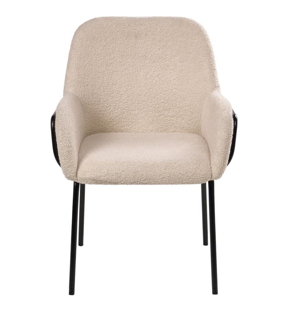 Esszimmerstuhl ALGONA Bouclé Hellbeige