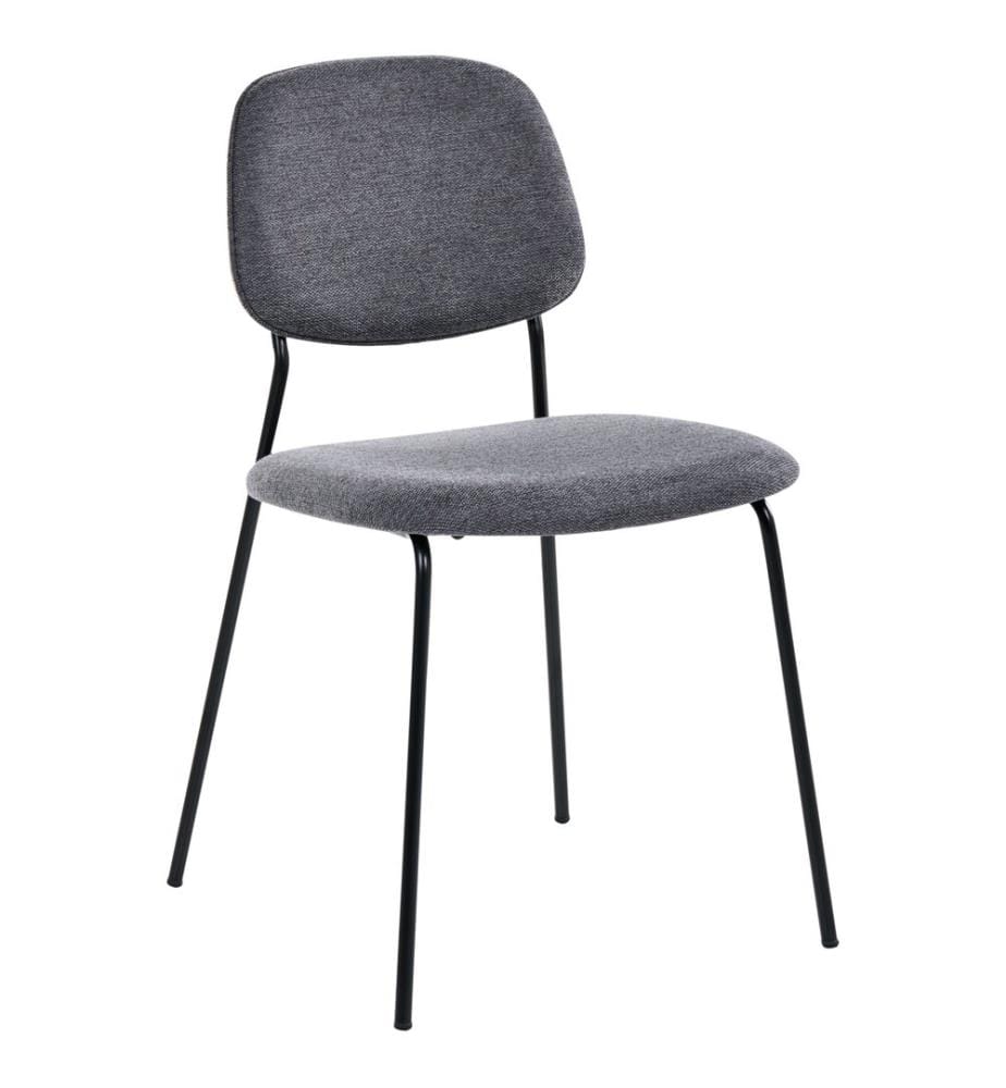 Esszimmerstuhl 4er Set RILEY Stoff Grau