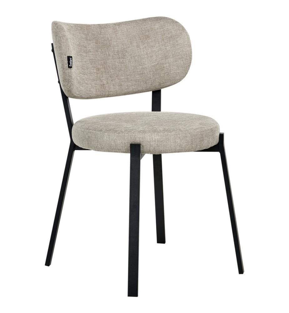 Esszimmerstuhl 2er Set BRONTE Stoff Beige