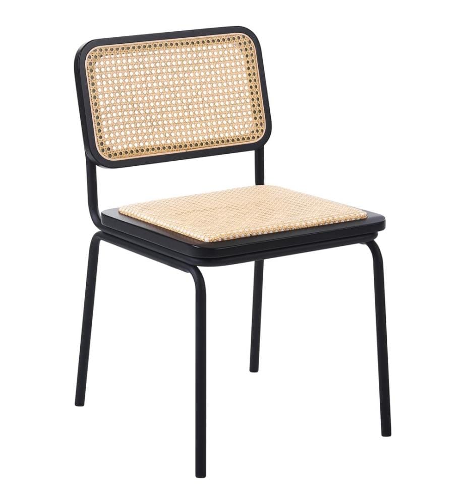 Esszimmerstuhl 2er Set CORVALLIS Polyrattan Schwarz