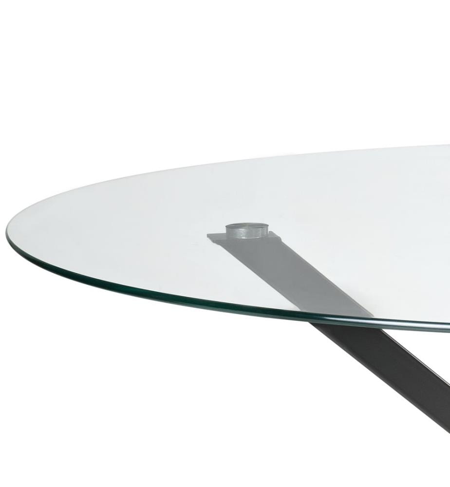 Esstisch MESTON Schwarz 120 cm 120 cm Sicherheitsglas