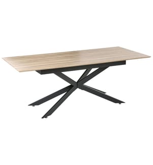Table de repas FINLEY Marron clair 160/200 cm 90 cm
