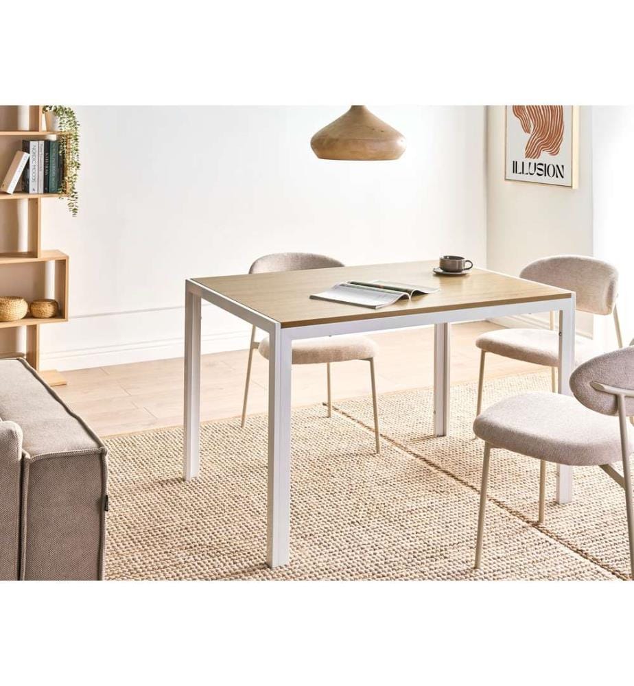 Esstisch MANN Braun / Weiss 120 cm 80 cm