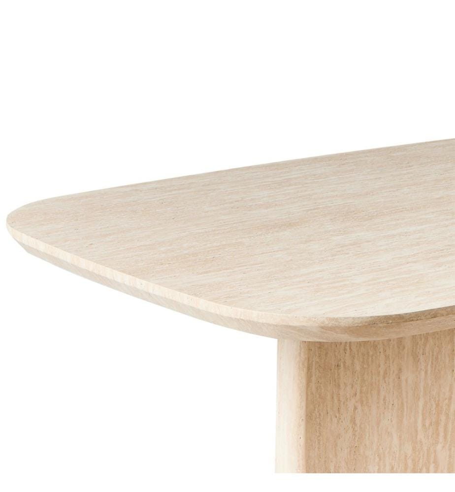 Esstisch TRAVERS Travertinoptik 180 cm 90 cm