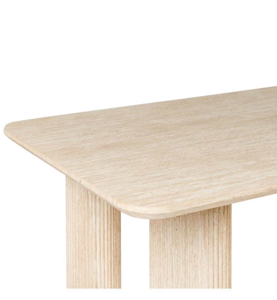 Esstisch BARROY Travertinoptik 180 cm 90 cm