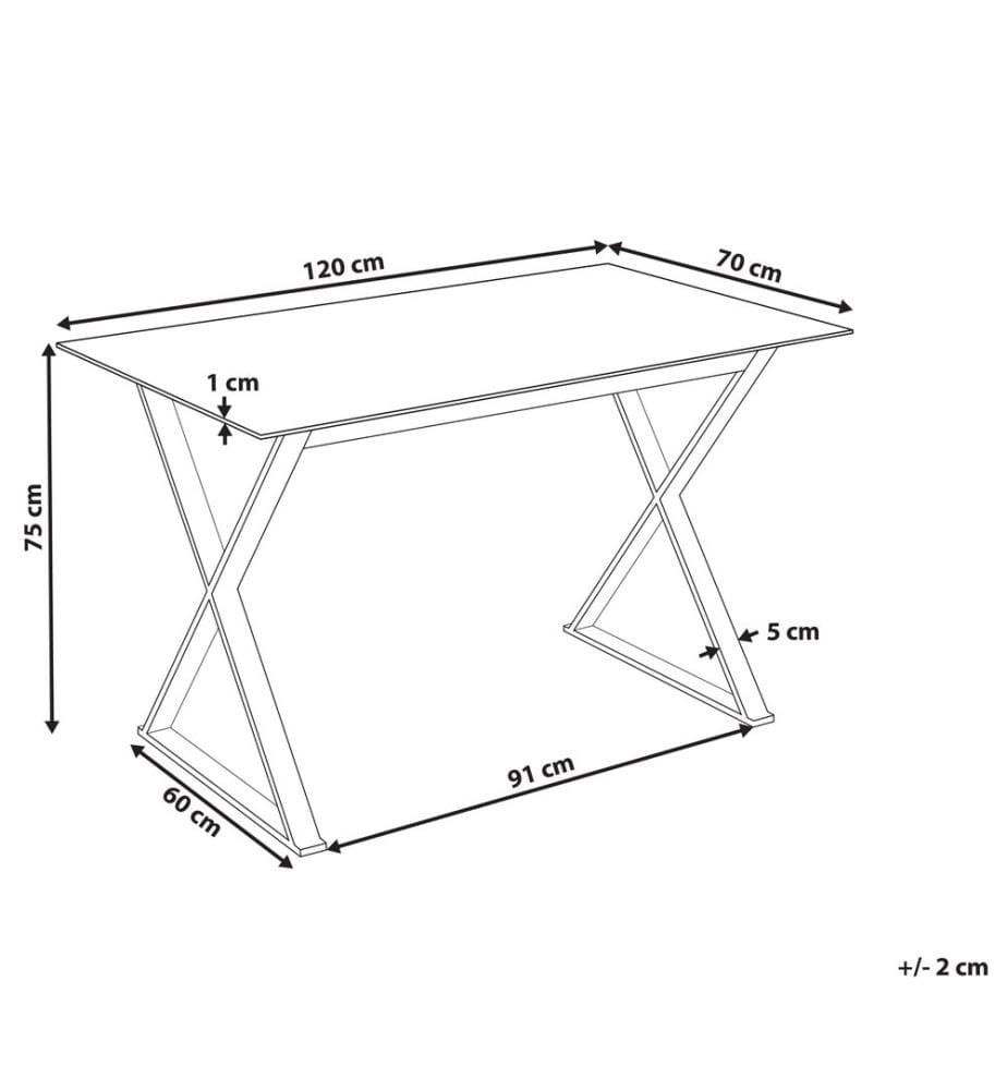Esstisch ATTICA Weiss 120 cm 70 cm Sicherheitsglas