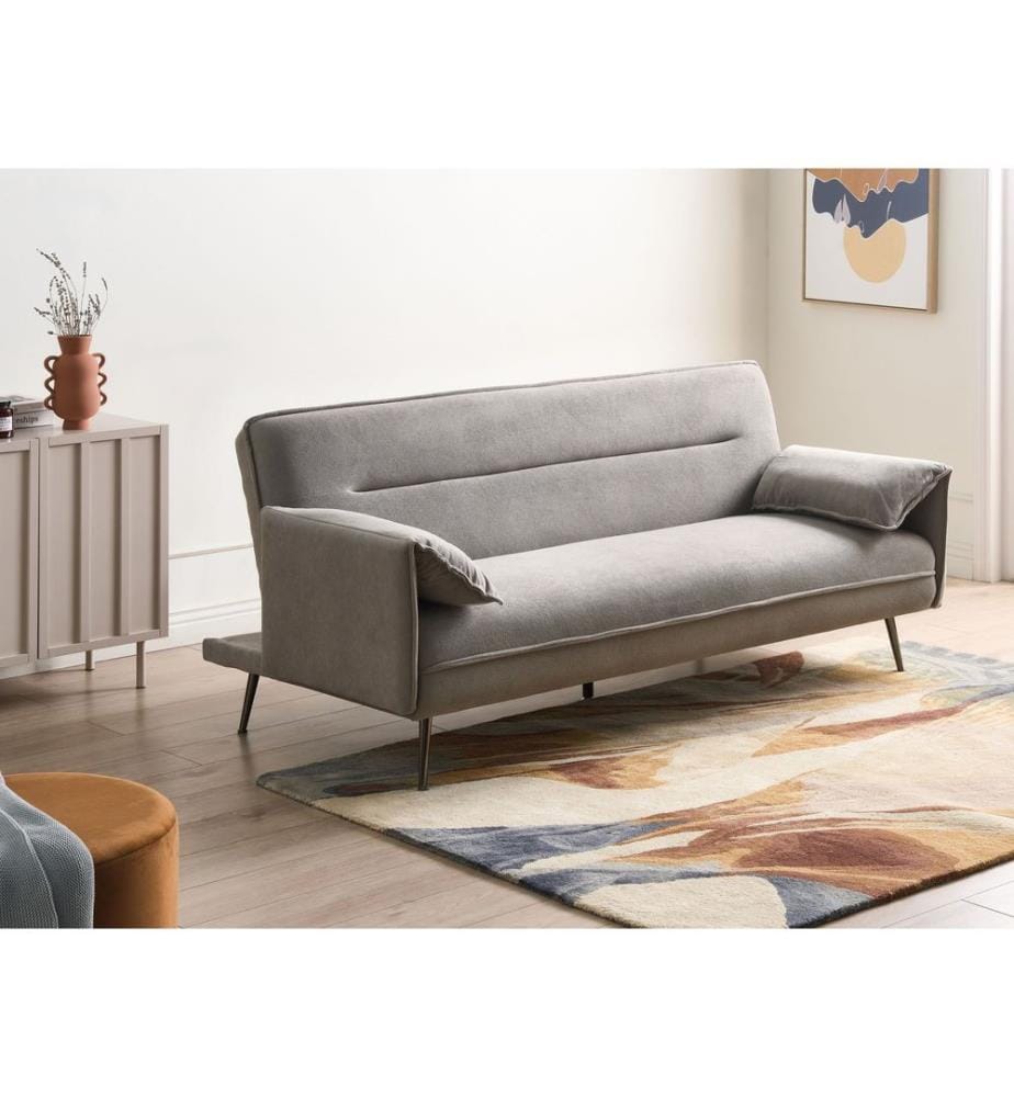 Schlafsofa 3-Sitzer VAYLA Stoff Grau