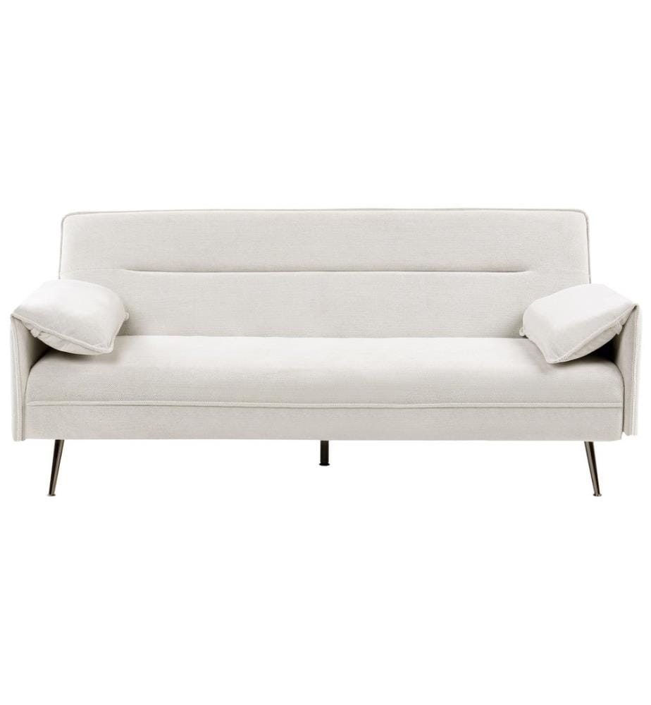 Schlafsofa 3-Sitzer VAYLA Stoff Cremeweiss