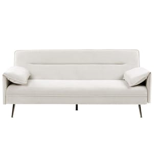 Schlafsofa 3-Sitzer VAYLA Stoff Cremeweiss