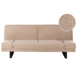 Schlafsofa 2-Sitzer YORK Bouclé Sandbeige