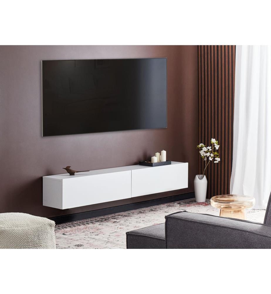 Meuble TV mural GLADSTONE Blanc