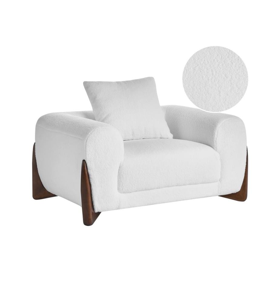 Sessel VINLIDEN Bouclé Weiss