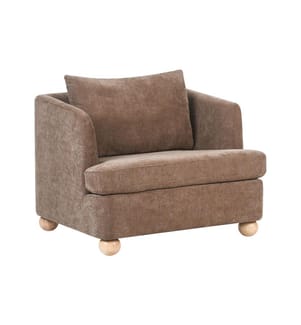 Sessel RATTVIK Chenillegewebe Braun