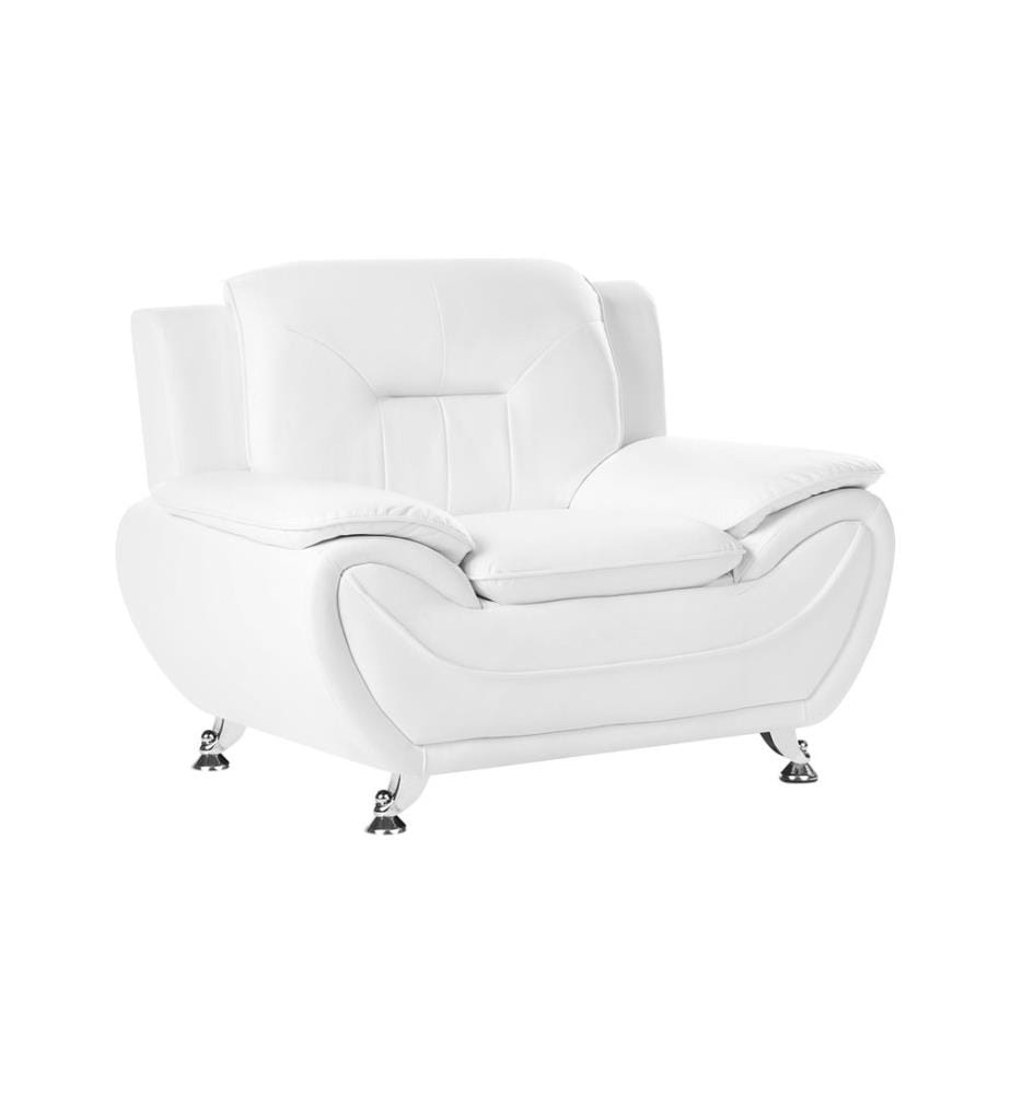 Armchair LEIRA Faux Leather White