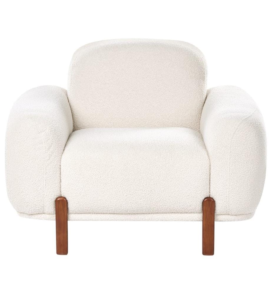 Sessel ODNES Bouclé Weiss