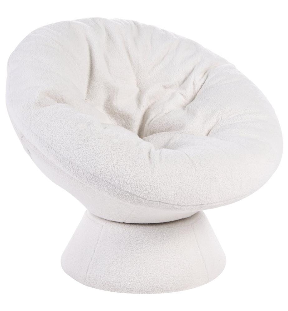 Drehsessel RINGSTED Bouclé Cremeweiss