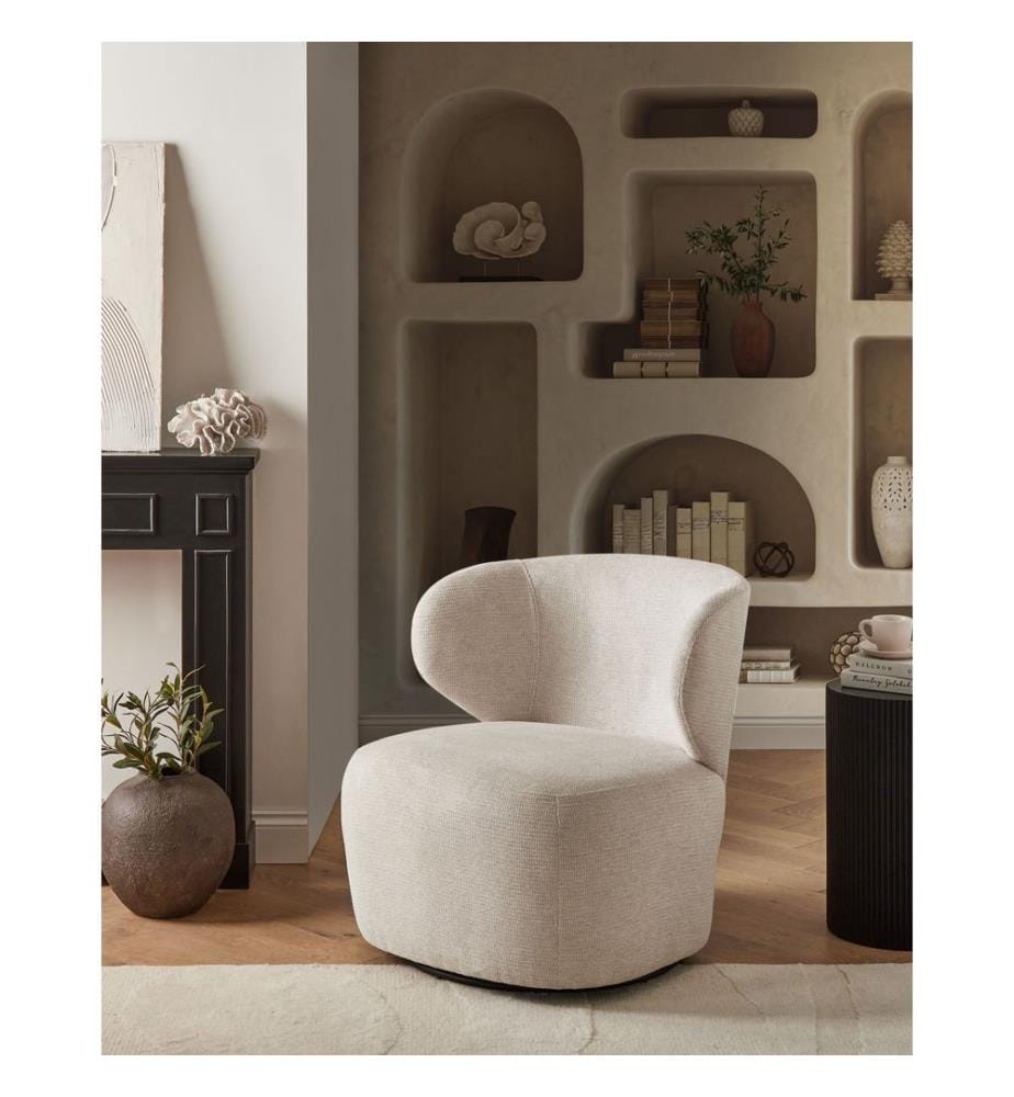 Drehsessel ALVDAL Stoff Beige
