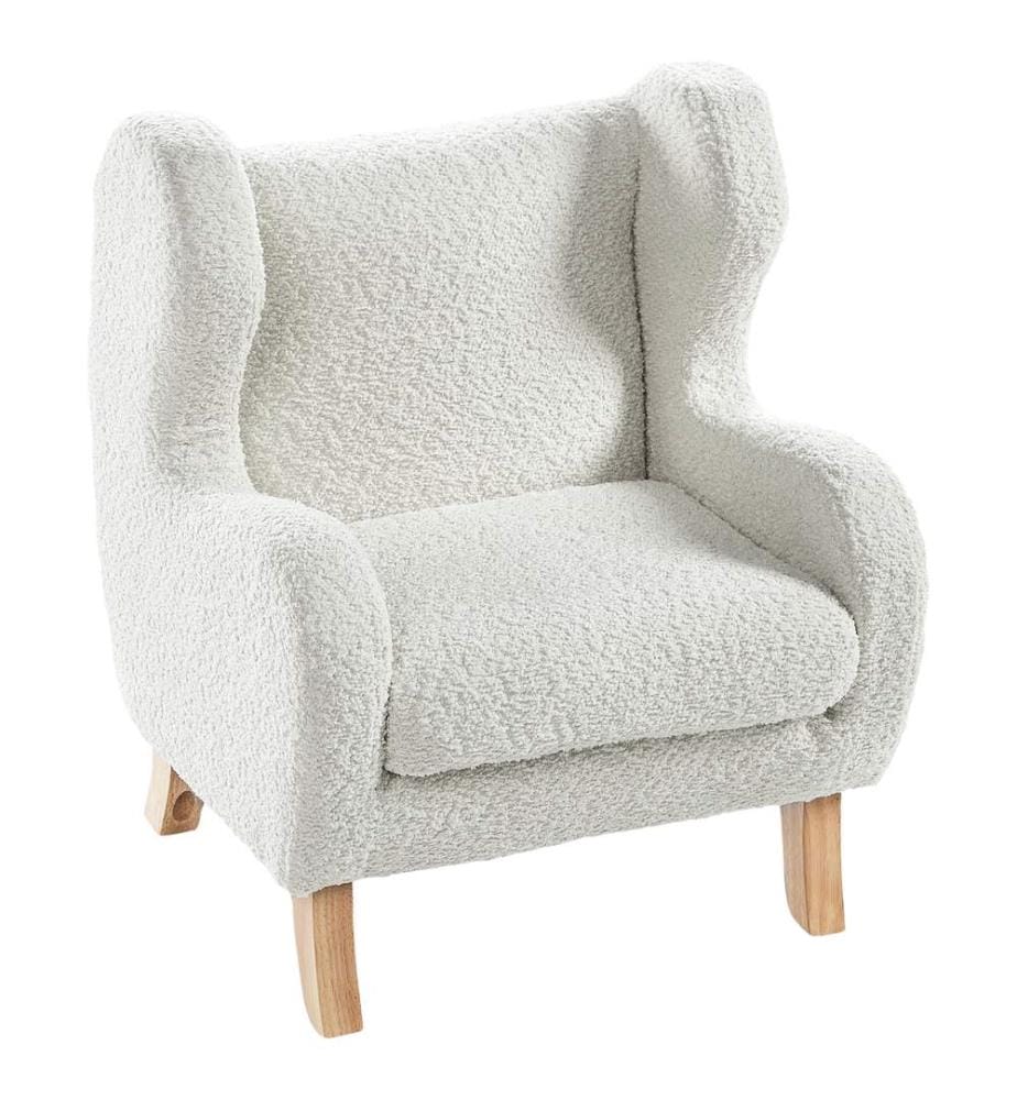 Kindersessel FARUM Bouclé Cremeweiss