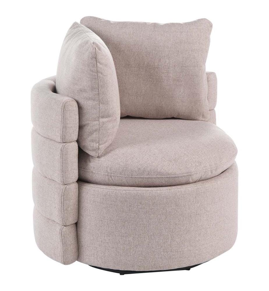 Drehsessel RANDERS mit Stauraum Stoff Beige