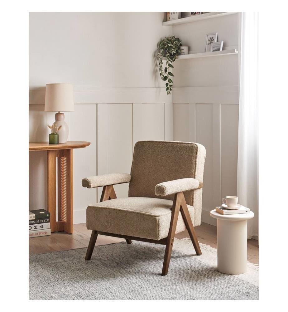 Sessel EVJE Bouclé Sandbeige