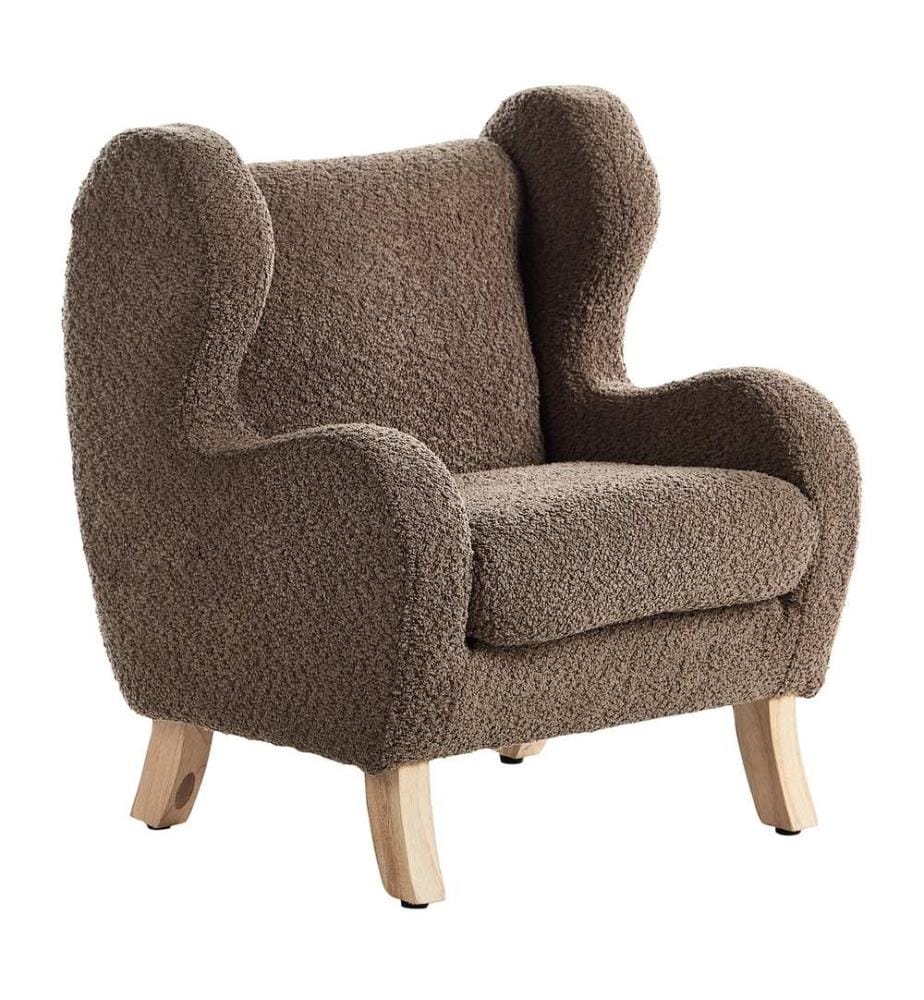 Kindersessel FARUM Bouclé Braun