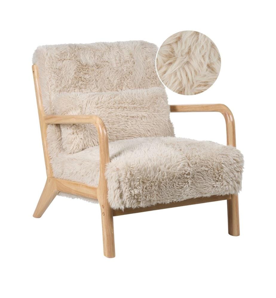 Sessel SKOVDE Webpelz Hellbeige