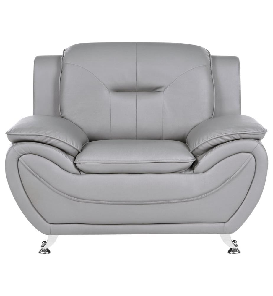 Sessel LEIRA Kunstleder Grau