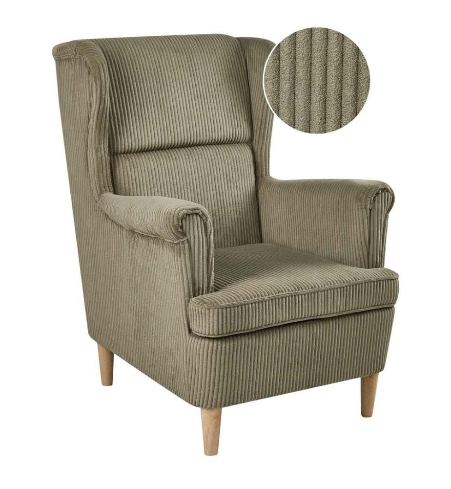 Ohrensessel ABSON Cord Grün