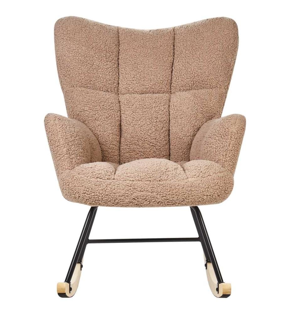Schaukelsessel OULU Bouclé Sandbeige