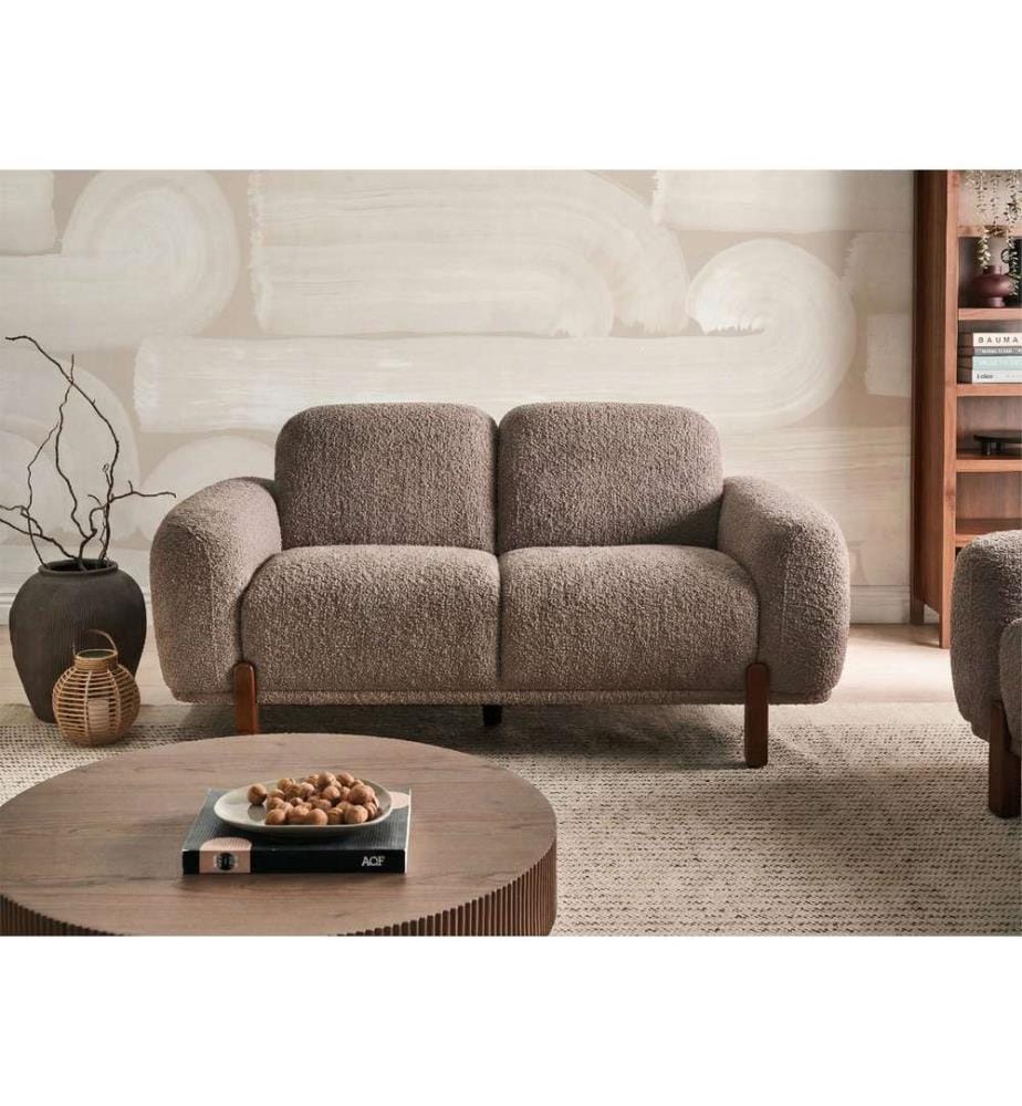 Sofa 2-Sitzer ODNES Bouclé Taupe