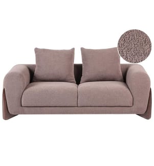 Sofa 2-Sitzer VINLIDEN Bouclé Braun
