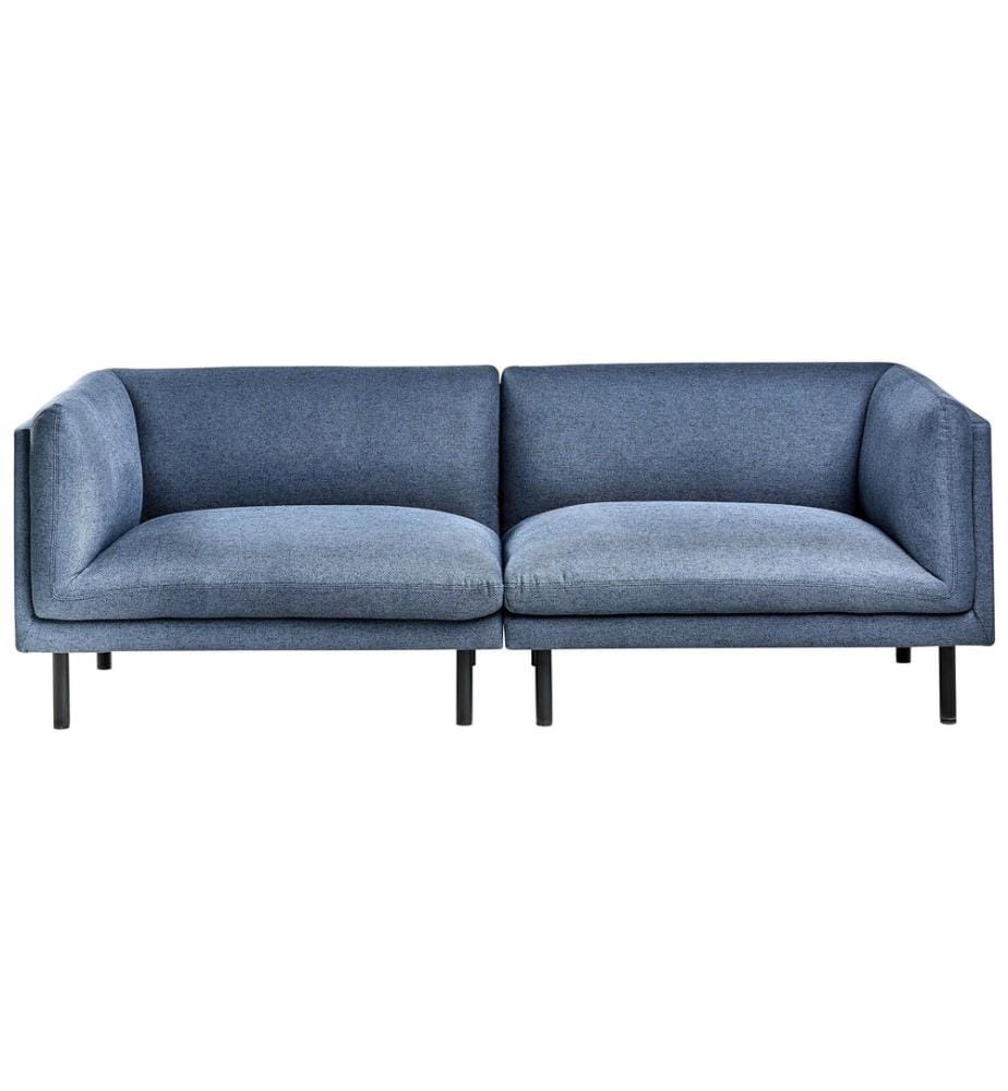 Sofa 3-Sitzer VORGOD Stoff Dunkelblau