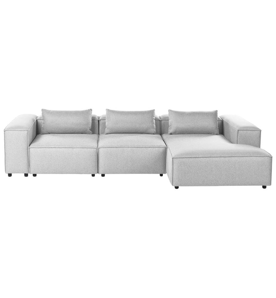 Modul Ecksofa 4-Sitzer BRANDE Grau linksseitig