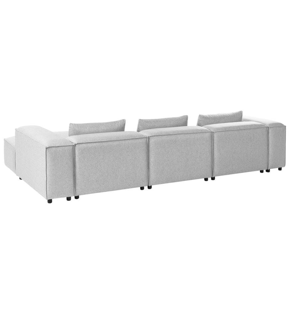 Modul Ecksofa 4-Sitzer BRANDE Grau linksseitig