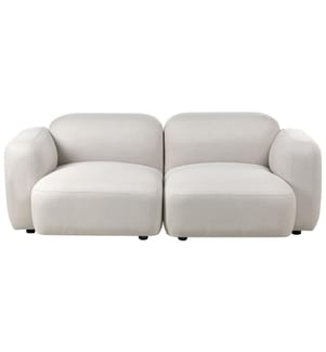 Sofa 3-Sitzer AFOSS Stoff Hellbeige
