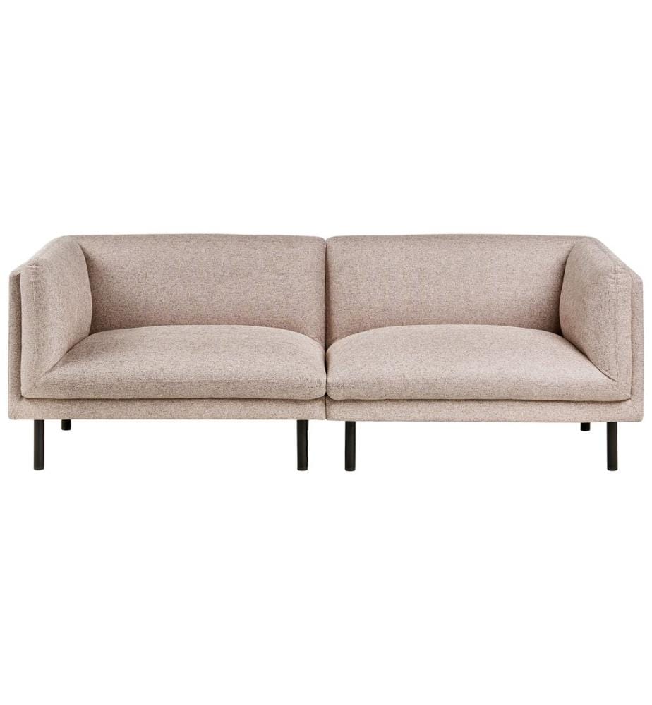 Sofa 3-Sitzer VORGOD Stoff Hellbraun