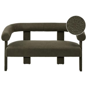 Sofa 2-Sitzer ILBRO Bouclé Dunkelgrün