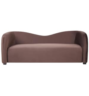 Sofa 3-Sitzer VELTADA Samtstoff Dunkelbraun